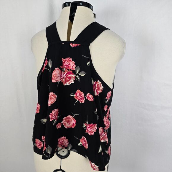 Xhiliration Swing Tank Women's XXL Black Pink Floral Scoop Neck Sleevelese NWT - Picture 12 of 16